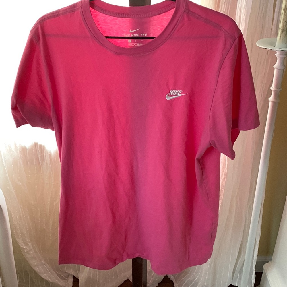 Nike large pink cotton tee t-shirt